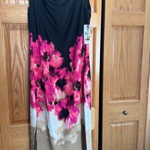NWT DKNY Midi sz 4 Watercolor print dress